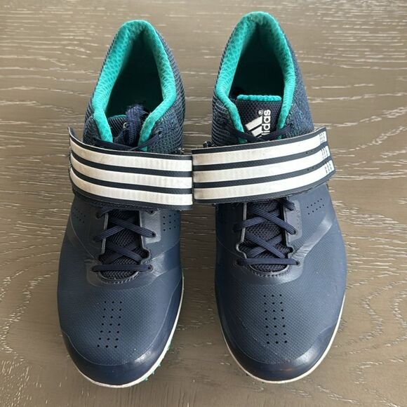 Adidas Adizero HJ Blue Green Cleats Track & Field Performance Shoes Men’s Sz 7.5 - Picture 2 of 12